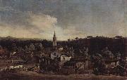 Das Dorf Gazzada, Blick vom Suden Bernardo Bellotto